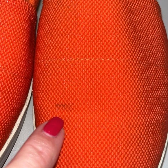 Reef ladies flats orange canvas material size 7, sample shoes - Picture 9 of 11